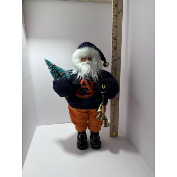 Other - Santa's Workshop Handcrafted Collectibles 11" Santa Auburn Tigers Christmas